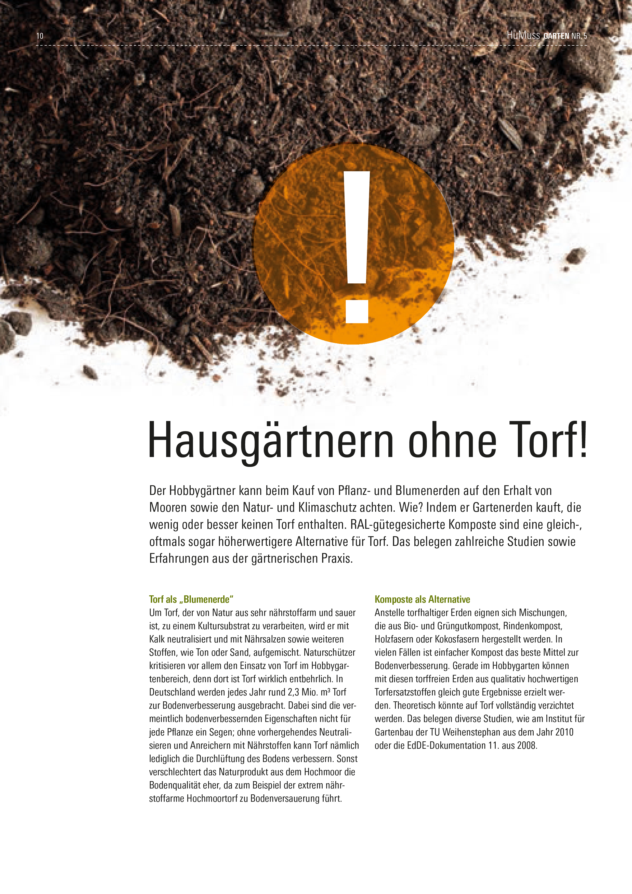 HuMuss Garten Nr. 5 - Der Gartenboden - zweischichtig und sehr vielseitig