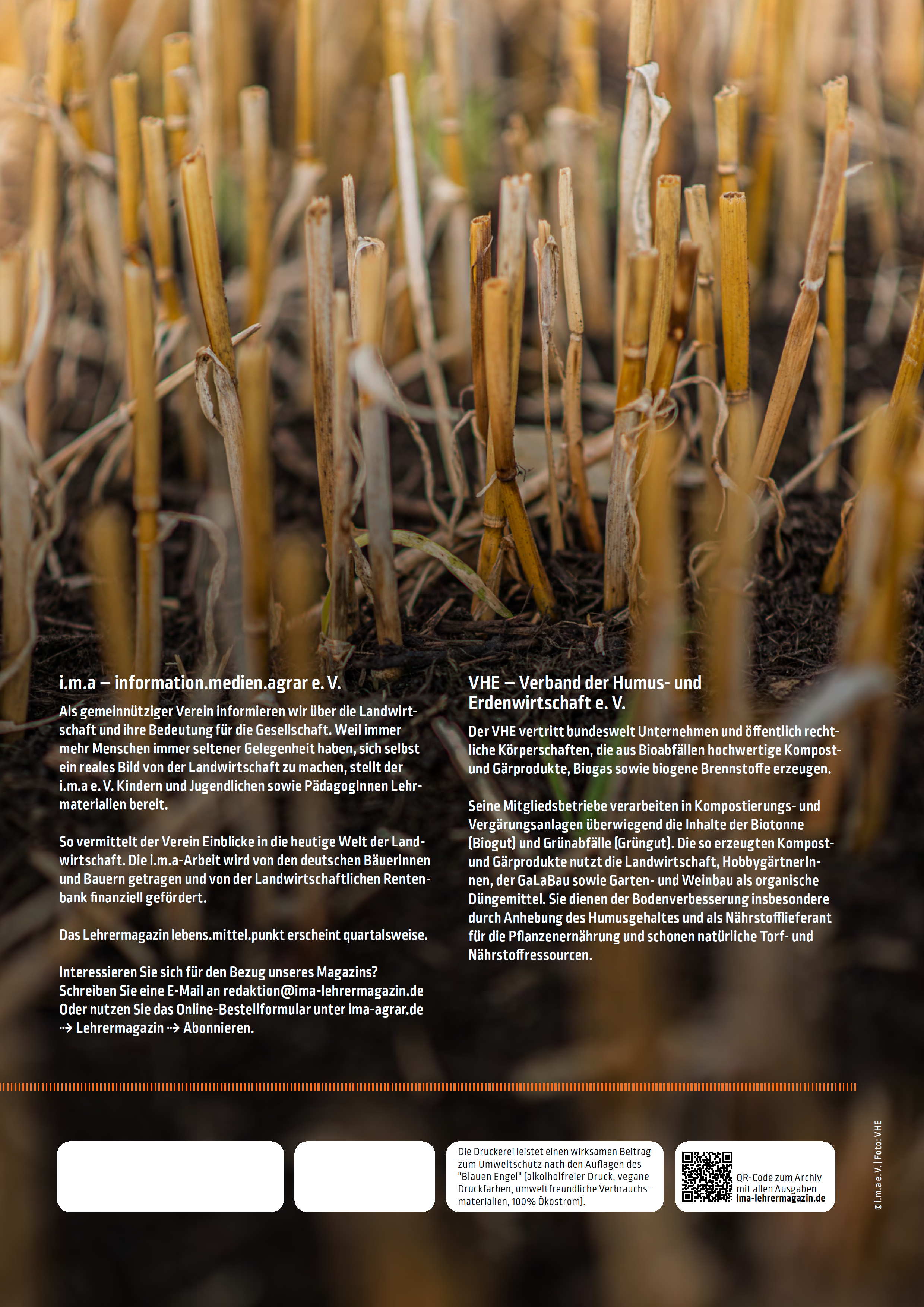 i.m.a Lehrermagazin - Humus - schwarzes Gold im Boden